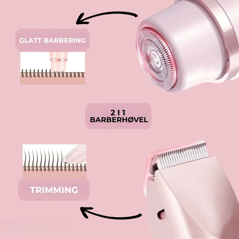 2 i 1 intim-barberhøvel
