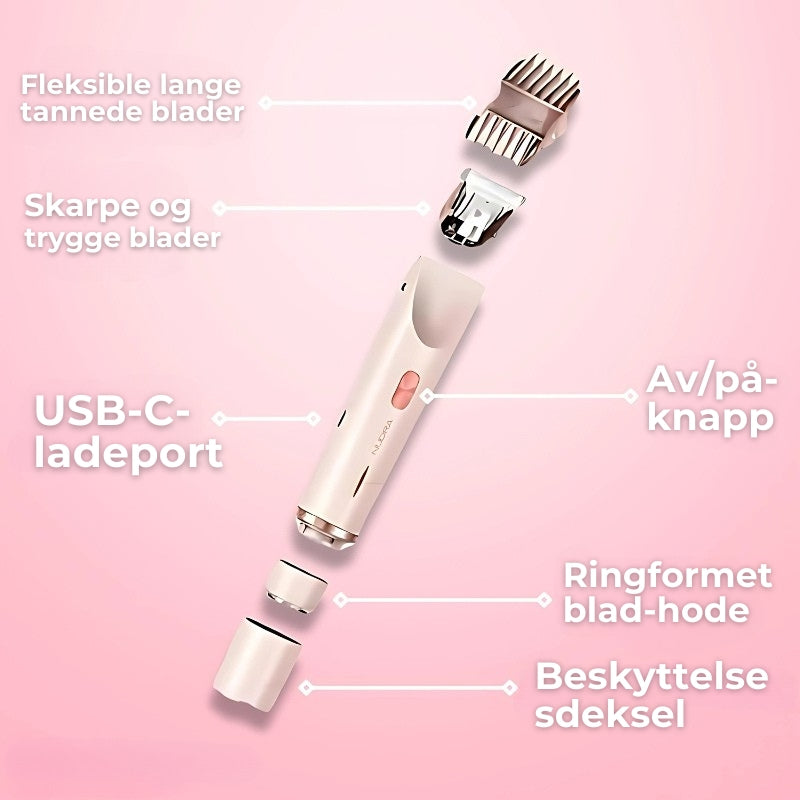 2 i 1 intim-barberhøvel