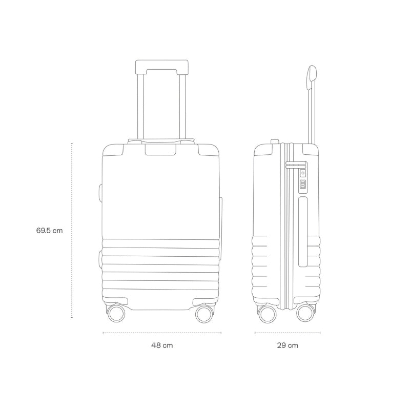 Schwarzer Hochglanzkoffer